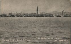 The busy Waterfront Postcard