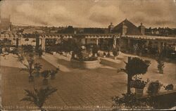 Roof Garden overlooking Channel Hotel Stockton, CA Postcard Postcard Postcard