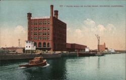 Flour Mills on Water Front Stockton, CA Postcard Postcard Postcard