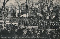 Inaugural Parade Matching to White House Reviewing Stand Postcard