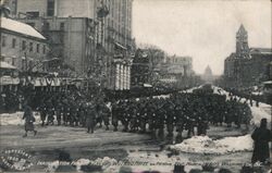 Inauguration Parade Passing Williard Hotel on Penna Ave, 1909 Postcard