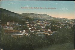 Panorama of the Town San Rafael, CA Postcard Postcard Postcard