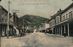 A Street looking North San Rafael, CA Postcard Postcard Postcard