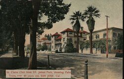 St. Claire Club from St. James Park Postcard