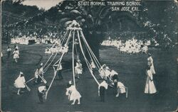 State Normal Training School Children with May Pole Postcard