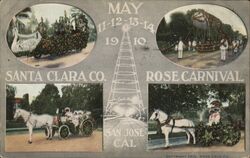 SAnta Clara Co. Rose Carnival 1910 Postcard