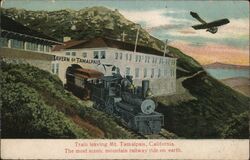 Train Leaving Mt. Tamalpais Mount Tamalpais, CA Postcard Postcard Postcard