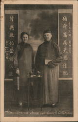 Chinese Missionaries Missionarerena Anna och Enoch Gillstrom China Postcard Postcard Postcard