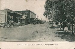 Looking Up Main Street Postcard