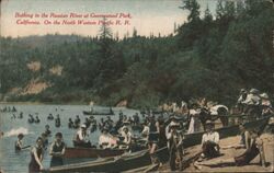 Bathing in the Russian River at Guernewood Park Postcard