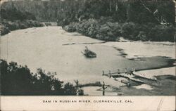 Dam in Russian River Postcard