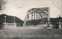 Healdsburg Bridge, Healdsburg, California Postcard