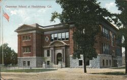 Grammar school at Healdsburg, Cal Postcard