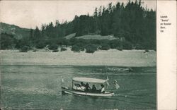 Launch "anona" on Russian River Postcard