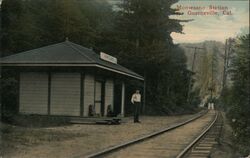 Montesano Station Guerneville, Cal. Postcard