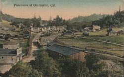 Panorama of Town Occidental, CA Postcard Postcard Postcard