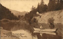 Boating on Russian River Sonoma County, California online of Northwestern Pacific Postcard Postcard Postcard