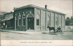 Sonoma Valley Bank California Postcard Postcard Postcard