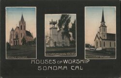 Houses of worship Sonoma, CA Postcard Postcard Postcard