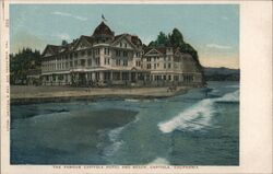 The Famous Capitola Hotel and BEach Postcard