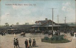 Southern Pacific Depot Santa Cruz, CA Postcard Postcard Postcard