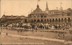 Casion & Sea Beach Hotel Santa Cruz, CA Postcard Postcard Postcard