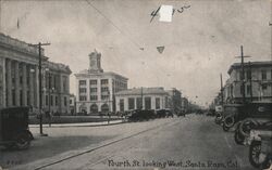 Fourth Street Looking West Postcard