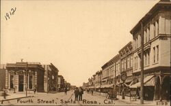 Fourth Street Santa Rosa, CA Postcard Postcard Postcard