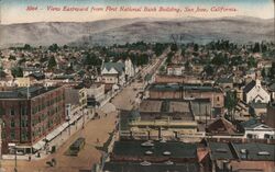 View Eastward From First National Bank Building San Jose, CA Postcard Postcard Postcard