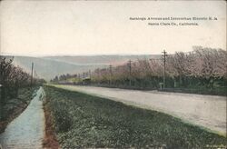 Saratoga Avenue and Interurban Electric R. R. Postcard