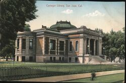 Carnegie Library San Jose, CA Postcard Postcard Postcard