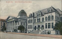 Hall of records and Courthouse Postcard