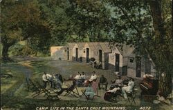 Camp life in the Santa Cruz mountains California Postcard Postcard Postcard