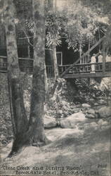 Clear Creek and dining room Brookdale Hotel Postcard