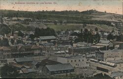 Business Section of Los Gatos, Cal. Postcard