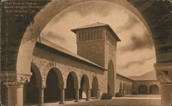 East End of inner quadrangle, Stanford University Postcard