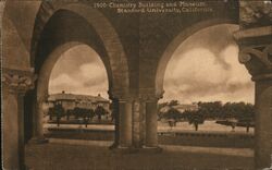 Chemistry building and Museum Stanford University Postcard