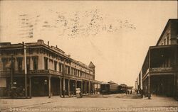 Western Hotel and Northern Electric Tain and Depot Marysville, CA Postcard Postcard Postcard