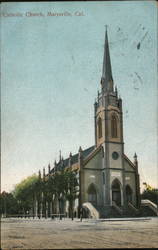 Catholic Church Marysville, CA Postcard Postcard Postcard