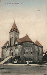 City Hall, Woodland, Cal. Postcard