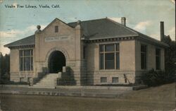 Visalia Free Library Postcard