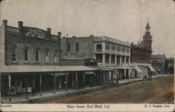 Main Street, Red Bluff, Cal. Postcard