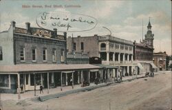 Main Street, Red Bluff California Postcard