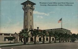 Woodson's Land Office and Hotel Maywood, Sacramento Valley Postcard