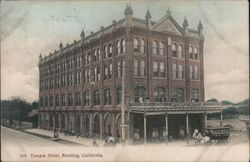 510 - Temple Hotel, Redding, California Postcard