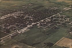 Aerial View of Geneva Nebraska 1969 Large Format Postcard