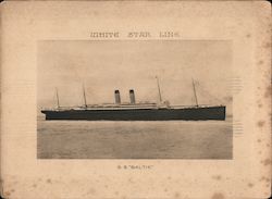 S.S. Baltic White Star Line Steamers Large Format Postcard Large Format Postcard Large Format Postcard