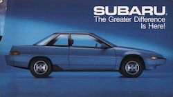 1986 All New Subaru XT Coupes Cars Large Format Postcard Large Format Postcard Large Format Postcard