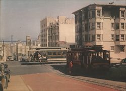 Cable Cars on California Street San Francisco, CA Large Format Postcard Large Format Postcard Large Format Postcard