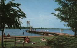 Center Lake Municipal Beach Warsaw, IN Postcard Postcard Postcard